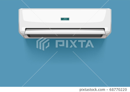 front view of air conditioner on blue 68770220