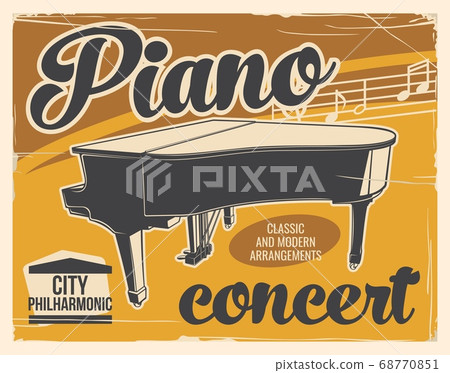 Piano concert music poster, classic music festival Piano concert music poster, classic music festival 68770851