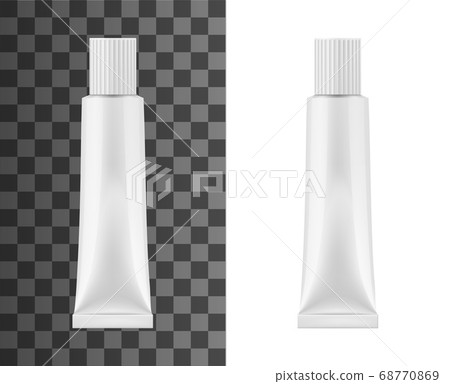 Ointment metal tube isolated vector blank mockup 68770869