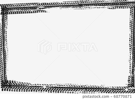 Frame made of black tyre prints, grunge border Frame made of black tyre prints, grunge border 68770871