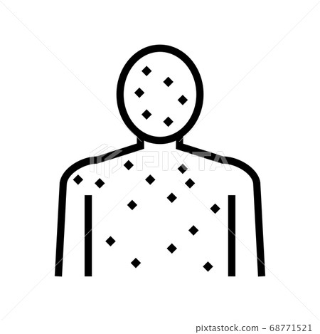 rash full body line icon vector illustration rash full body line icon vector illustration 68771521