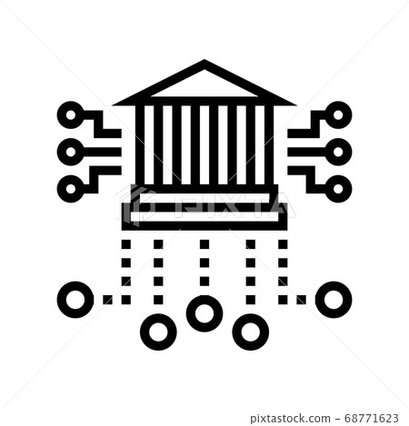 financial building characteristics line icon vector illustration 68771623