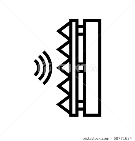 soundproof layer line icon vector illustration 68771654