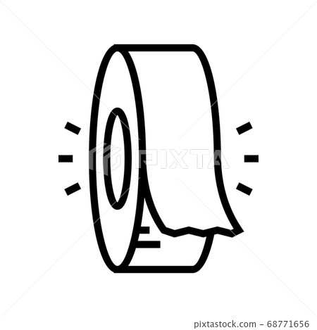 insulation roll line icon vector illustration 68771656