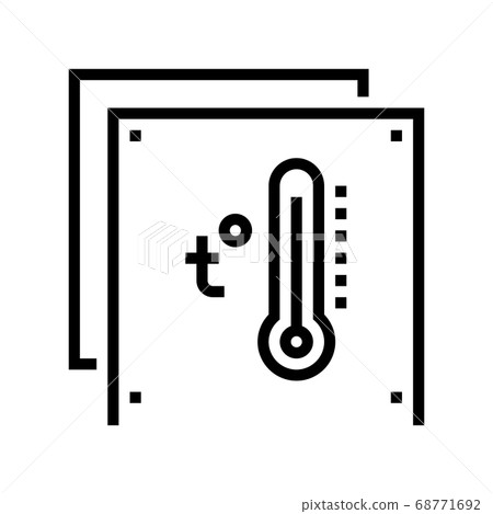 temperature preserving layer line icon vector illustration temperature preserving layer line icon vector illustration 68771692