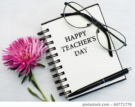 Happy Teacher's Day. Beautiful greeting card. Happy Teacher's Day. Beautiful greeting card. 68771776