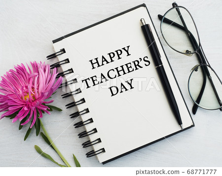 Happy Teacher's Day. Beautiful greeting card. Happy Teacher's Day. Beautiful greeting card. 68771777