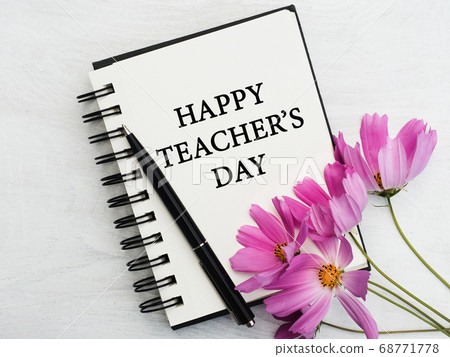 Happy Teacher's Day. Beautiful greeting card. Happy Teacher's Day. Beautiful greeting card. 68771778