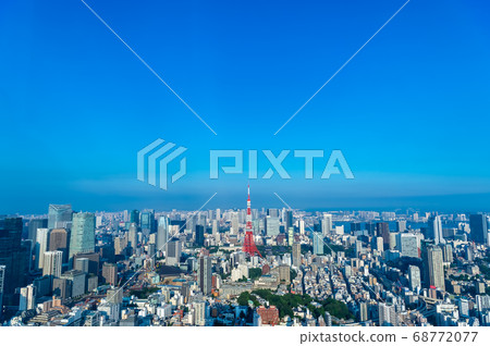 Tokyo cityscape seen from Roppongi skyscrapers in Minato-ku, Tokyo Tokyo cityscape seen from Roppongi skyscrapers in Minato-ku, Tokyo 68772077