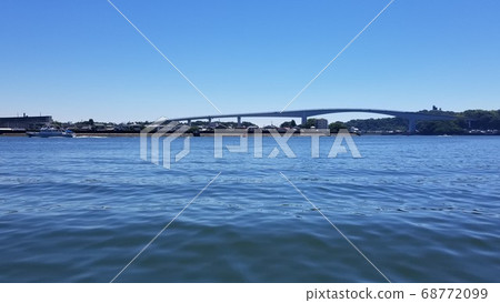 高知浦戶灣遊輪我在高知市悠閒地乘坐觀光船。 68772099