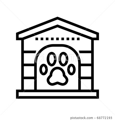 pet paw booth line icon vector illustration pet paw booth line icon vector illustration 68772193
