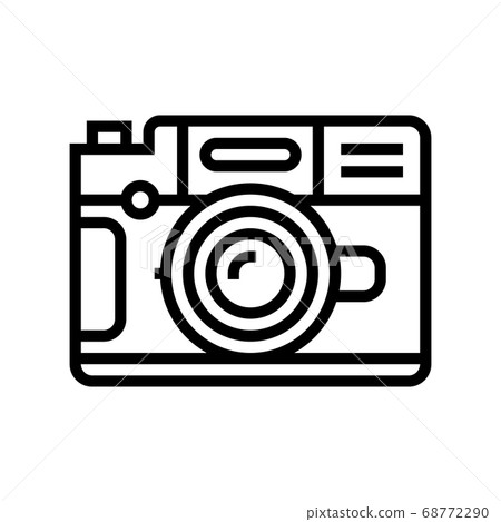 vintage photo camera line icon vector illustration 68772290