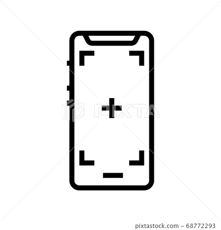 mobile phone photo camera line icon vector illustration 68772293