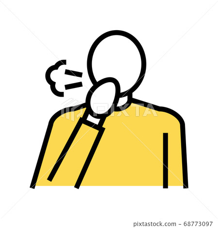 human cough color icon vector illustration 68773097