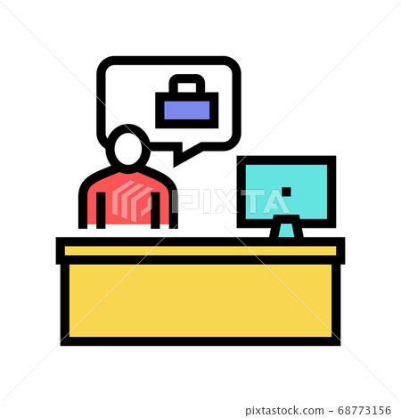 employee working place color icon vector illustration 68773156