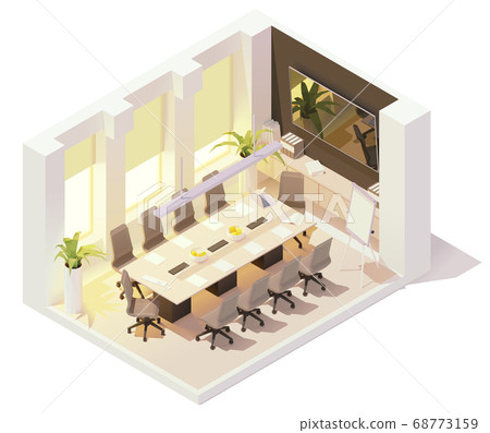 Vector isometric conference room 68773159