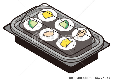 Hosomaki sushi with food pack Hosomaki sushi with food pack 68773235