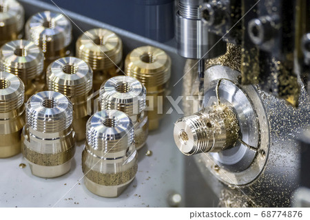 The  abstract scene multi-tasking CNC lathe. 68774876