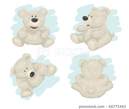 Set Of Teddy Bears In Different Poses Stock Illustration - Download Image  Now - Anger, Animal, Animal Body Part - iStock