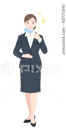 良好的姿勢西裝女性全身 良好的姿勢西裝女性全身 68775840