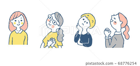 4 women looking up 68776254