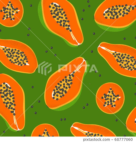 Template card with tropical exotic papaya Template card with tropical exotic papaya 68777060