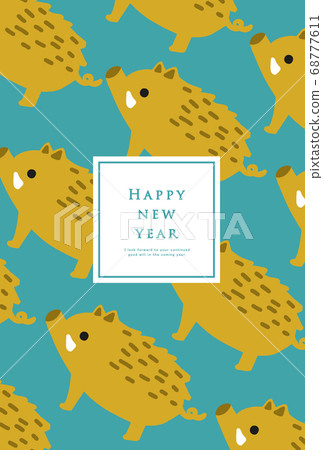 2031 New Year's card template 68777611