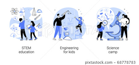 Fun learning activities abstract concept vector...-插圖素材 [68778783 ...