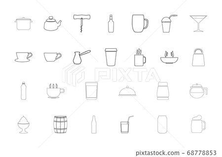 Container for storing drinks and food black color  68778853