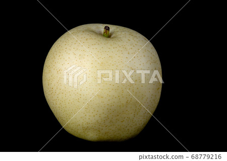 Asian Pear or Golden Pear on Black Background 68779216