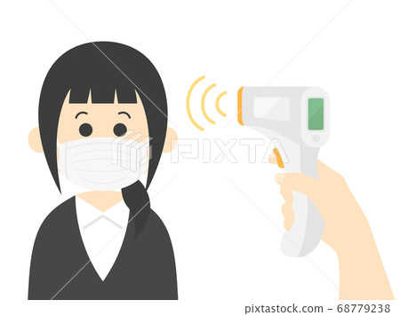 溫度測量的女商人的插圖 68779238