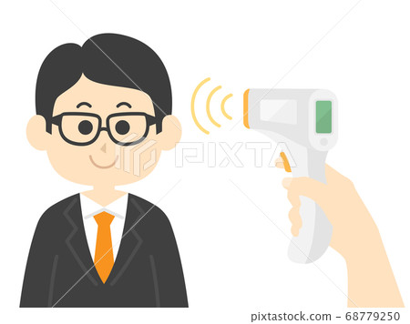 溫度測量商人的插圖 68779250