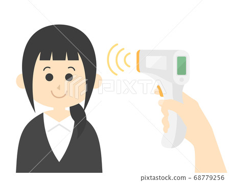 溫度測量的女商人的插圖 68779256