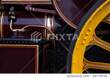 Old Steam Engine detail Close Up View Old Steam Engine detail Close Up View 68779506