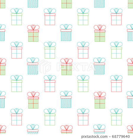 Present or gift boxes. Outline vector.  68779640