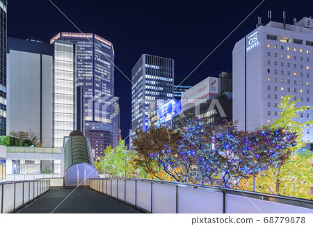 Night view of Osaka, Illuminations of Midosuji, Umeda area 68779878