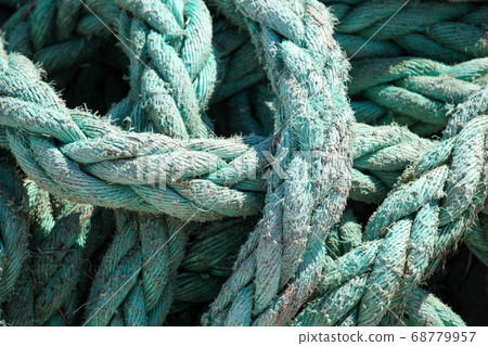 Close-Up Of An Old Boat Rope 68779957