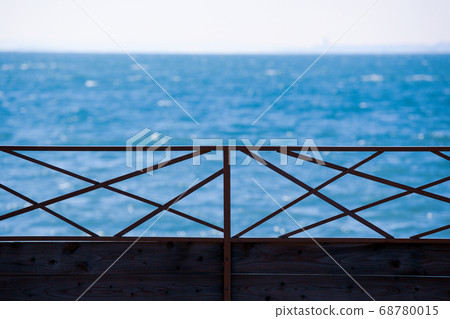 Scenic View Of Sea Against Blue Sky Scenic View Of Sea Against Blue Sky 68780015