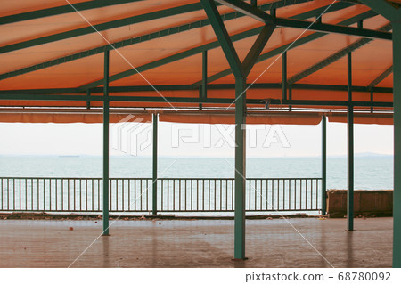 Image Of Empty Seafront Restaurant Image Of Empty Seafront Restaurant 68780092