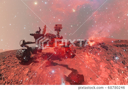 Curiosity rover. Planet Mars. Elements of this image furnished by NASA. Curiosity rover. Planet Mars. Elements of this image furnished by NASA. 68780246