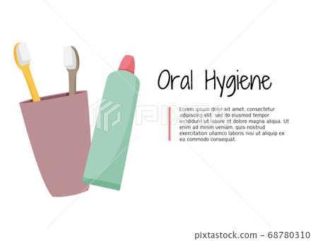 Toothbrush simple vector illustration. Cartoon style object. 68780310