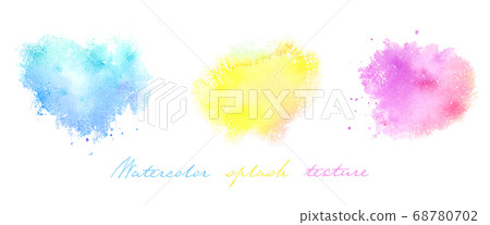 Watercolor texture blue yellow pink Watercolor texture blue yellow pink 68780702