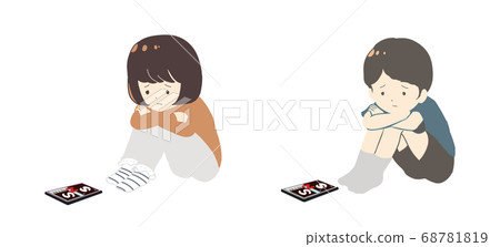 Feeling dark on SNS (no line) 68781819