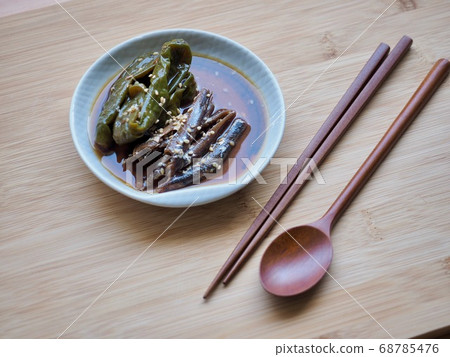 Korean food, anchovy and chili soy sauce stew Korean food, anchovy and chili soy sauce stew 68785476