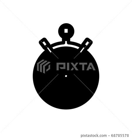 stopwatch symbol line icon, Vector Illustration 68785578