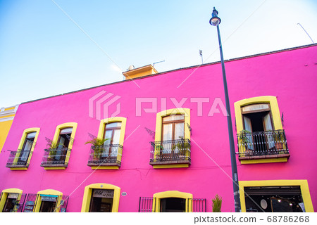 墨西哥普埃布拉的多彩建築 68786268