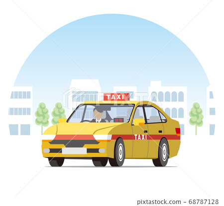 轎車在城市中行駛,業務運營,調度,空車 轎車在城市中行駛,業務運營,調度,空車 68787128