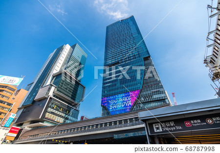 第二次世界大戰結束7月75日，日本東京城市景觀8月15日=東京澀谷 68787998