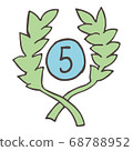 Handwritten style ranking icon No.5 68788952
