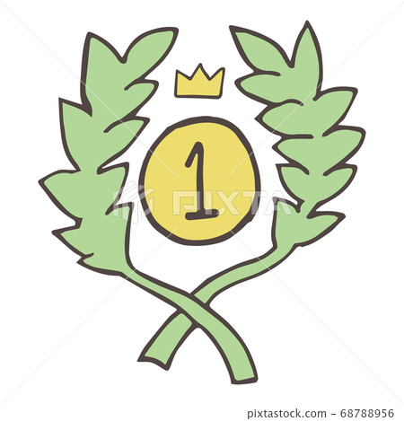 Handwritten ranking icon No.1 Handwritten ranking icon No.1 68788956